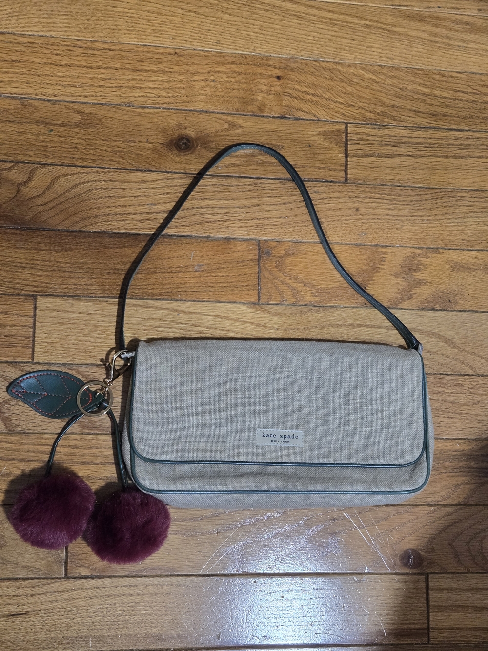 kate spade Beige Canvas Shoulder Bag